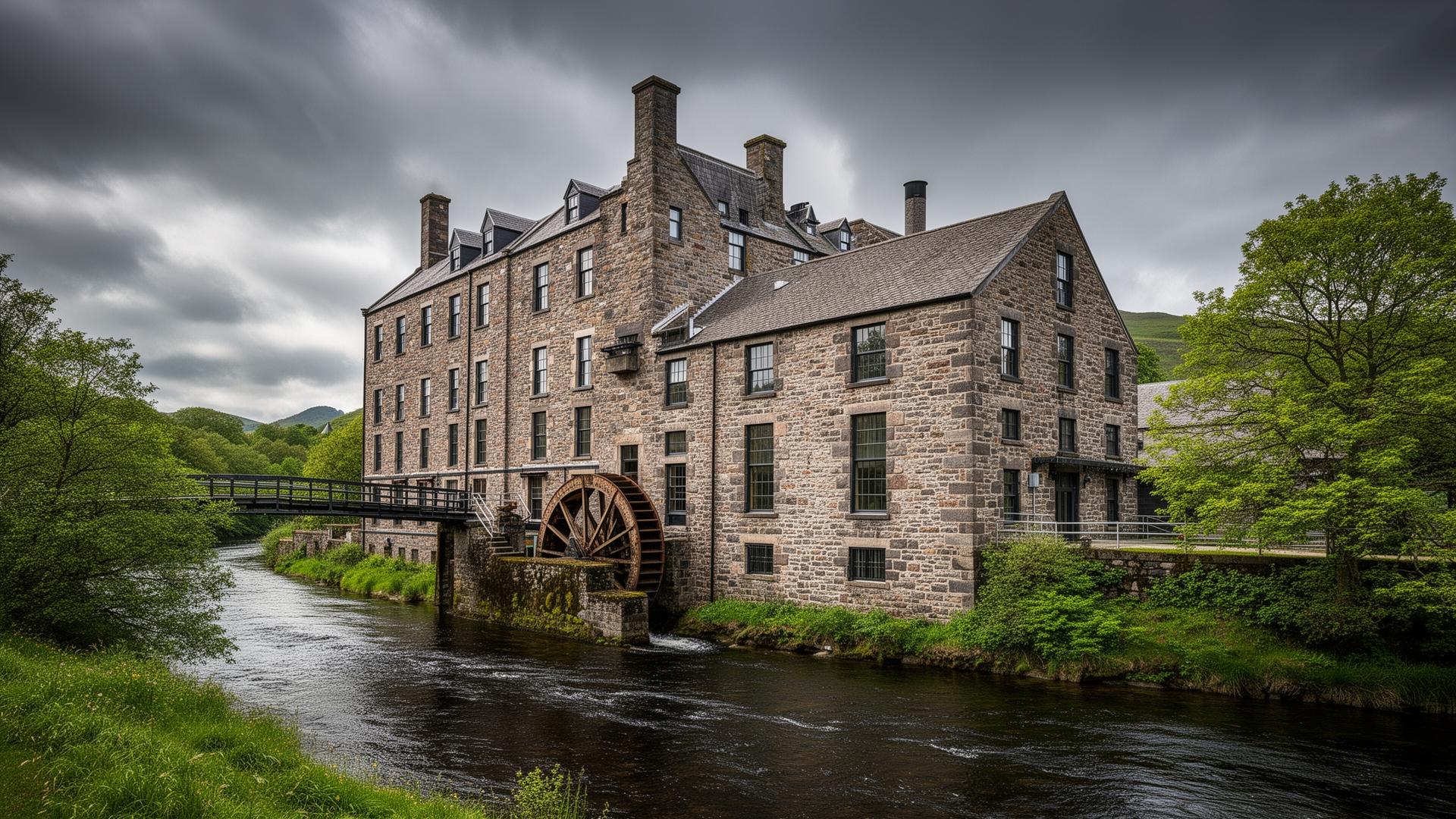 Deanston distillery in Highland, Scotland