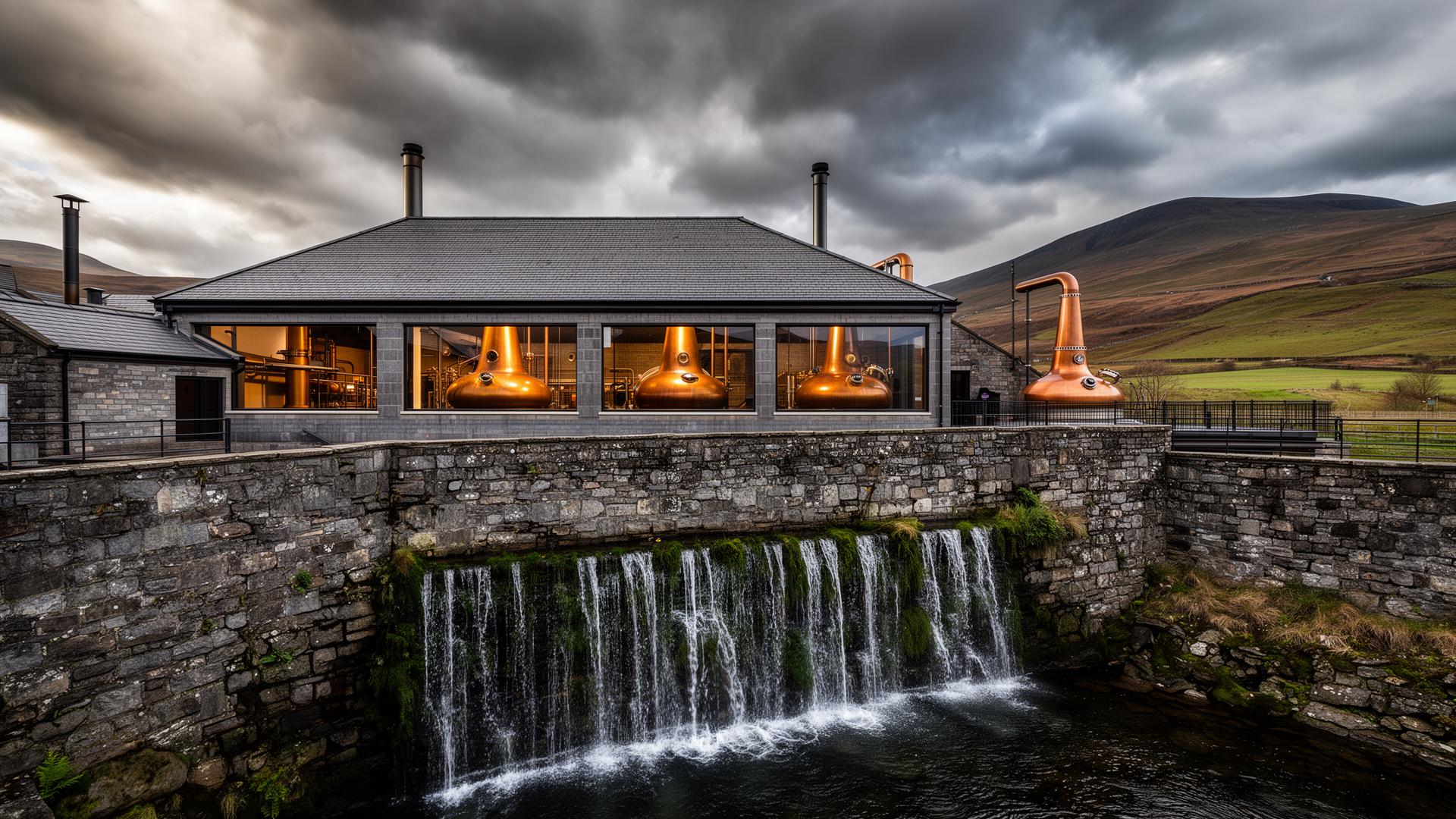 Fettercairn distillery in Highland, Scotland