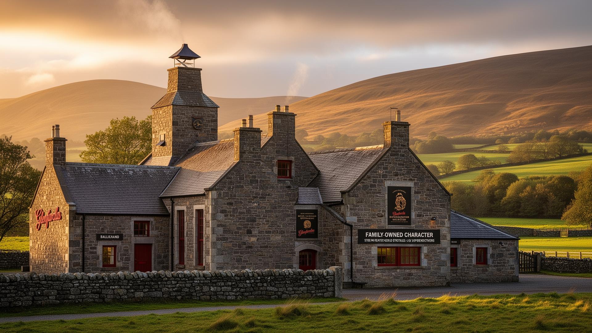 Glenfarclas distillery in Speyside, Scotland