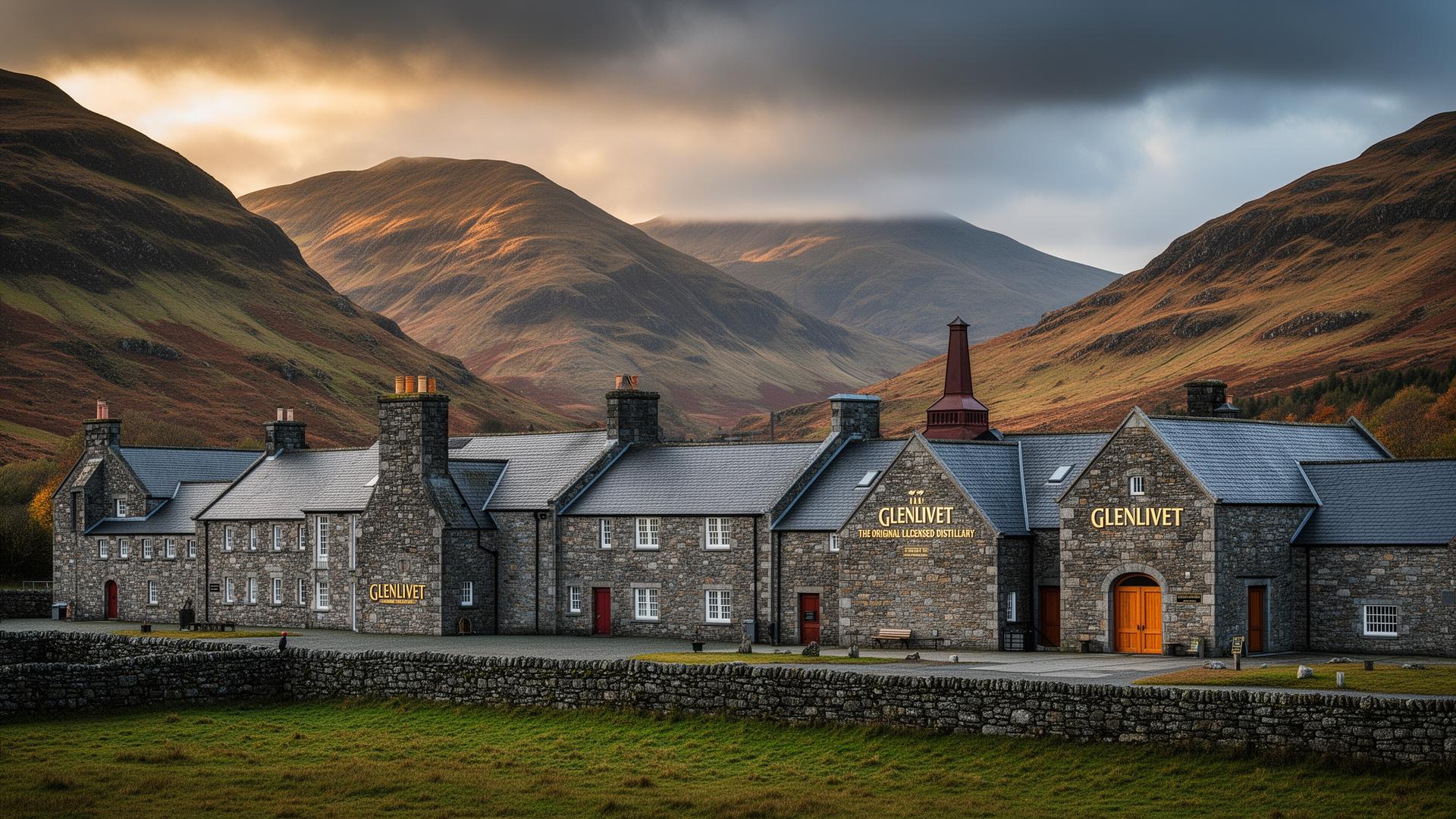 The Glenlivet distillery in Speyside, Scotland