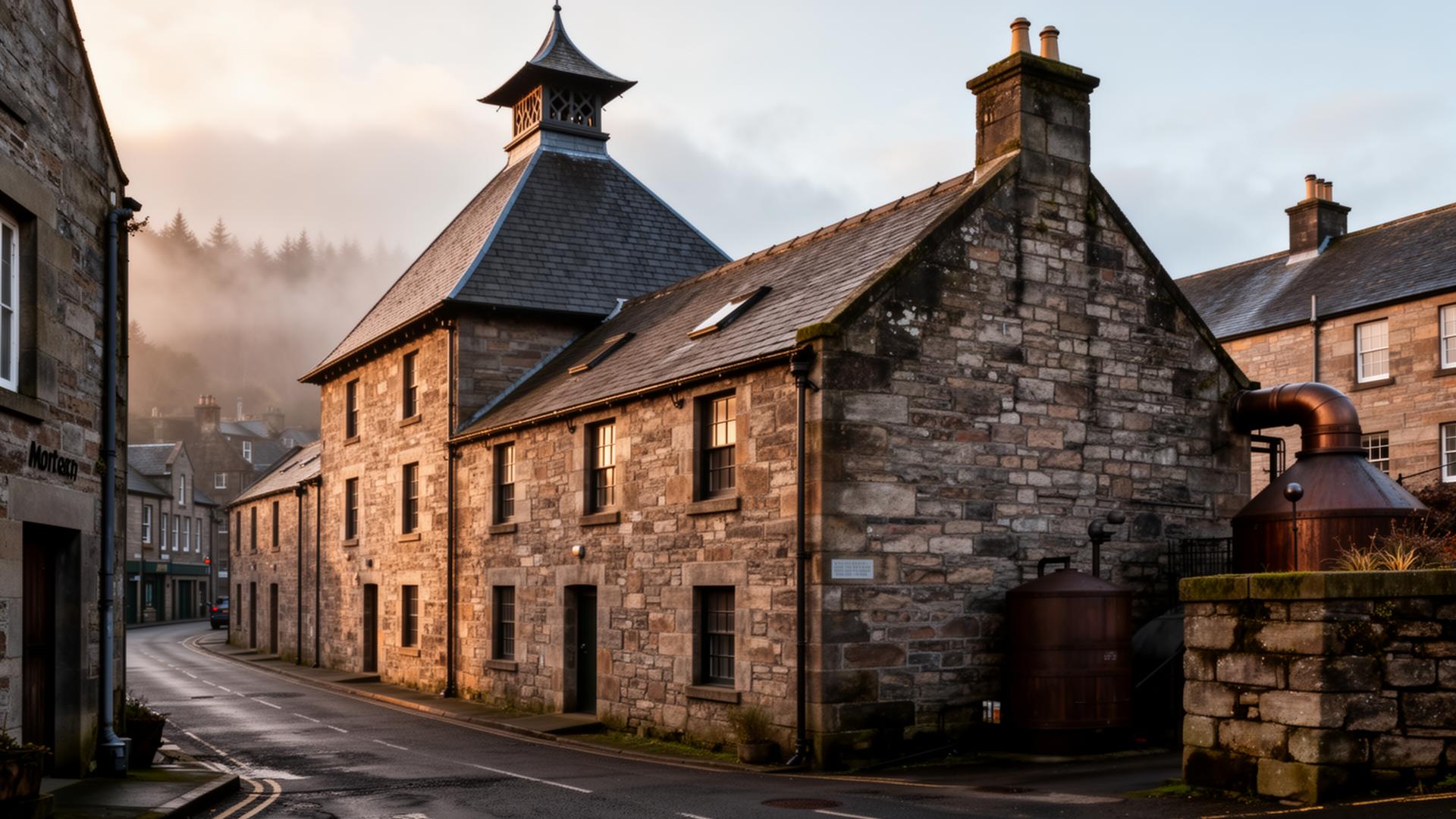 Mortlach distillery in Speyside, Scotland