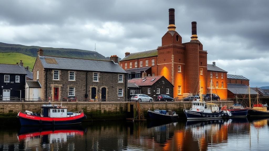 Old Pulteney distillery in Highland, Scotland