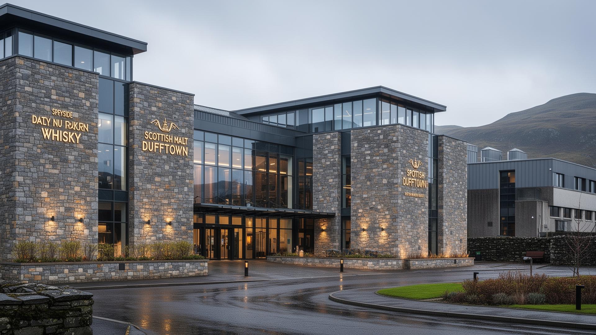 Dufftown (Singleton) distillery in Speyside, Scotland