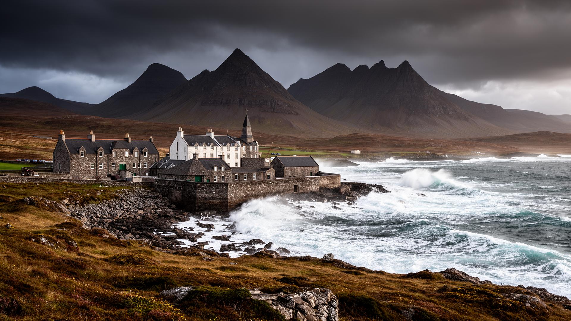 Talisker distillery in Island, Scotland