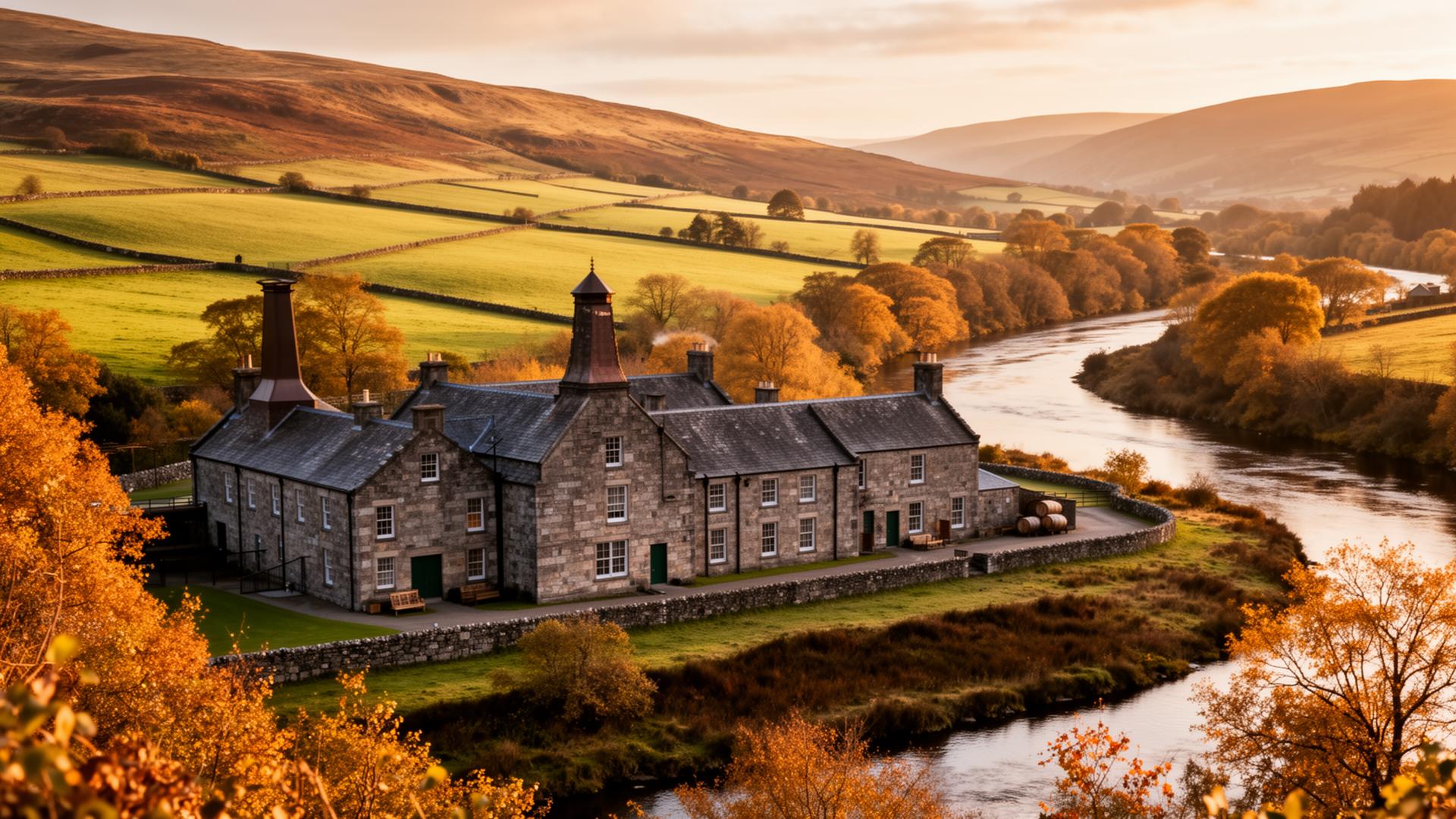 Tamnavulin distillery in Speyside, Scotland
