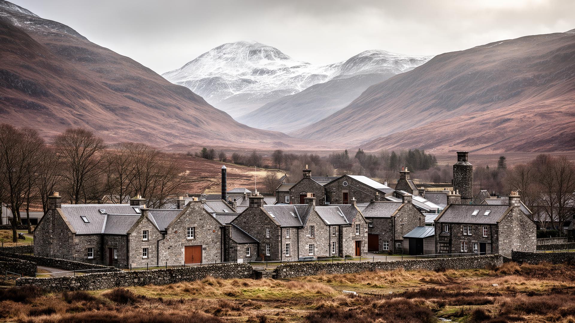 Tomintoul distillery in Speyside, Scotland