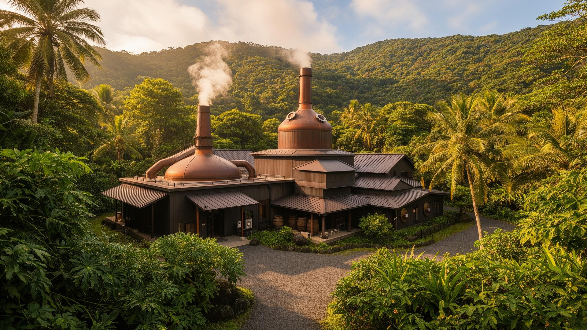 Tsunuki (Hombo) distillery in Kagoshima, Japan
